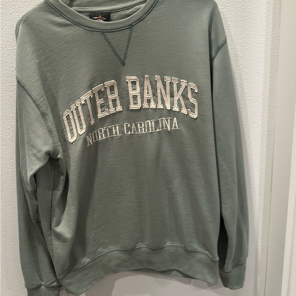 Outer Banks North Carolina Men's Green Sweater